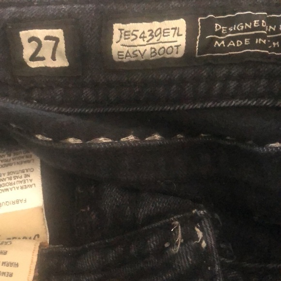 Miss Me Bling Jeans 27X32”Dark Denim Stretch Boot Cut Embellished Back Pockets - Picture 6 of 9